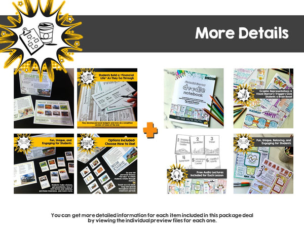 Financial Literacy PACKAGE DEAL | Doodle Note Book + Interactive Unit