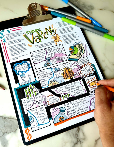 Dangers of Vaping Doodle Notes for Teens | E-cigs by the Numbers