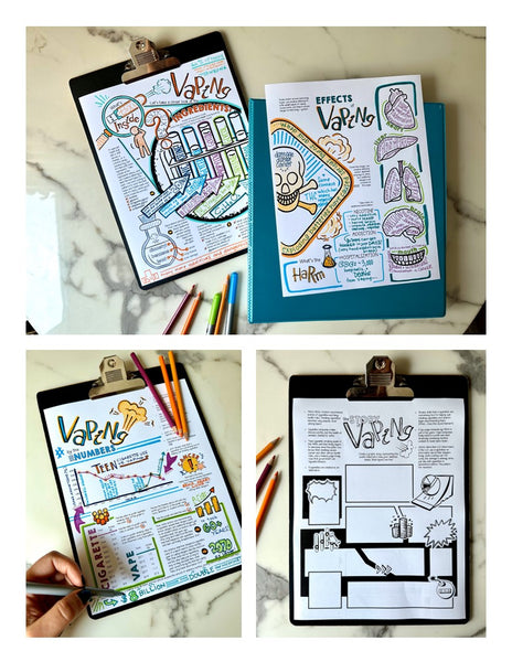 Dangers of Vaping Doodle Notes for Teens | E-cigs by the Numbers