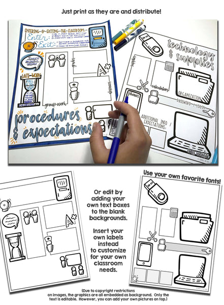 back to school doodle notes