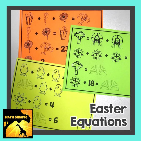 easter Algebra equation puzzles