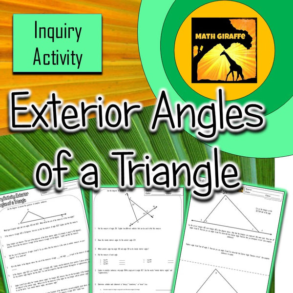 Geometry Discovery Activities triangle exterior angles