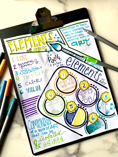 artistic doodle note templates elements of art