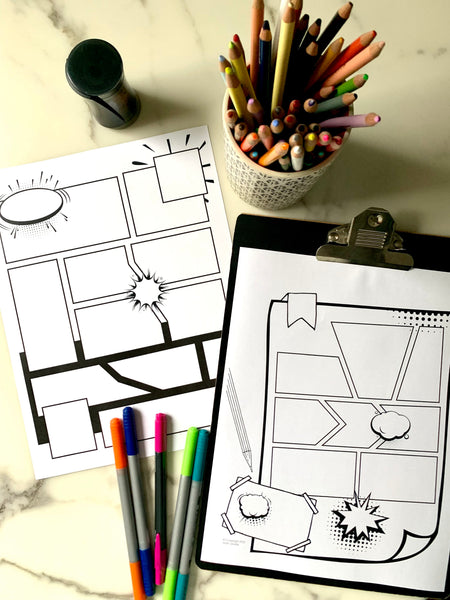 COMIC Doodle Note Template Set