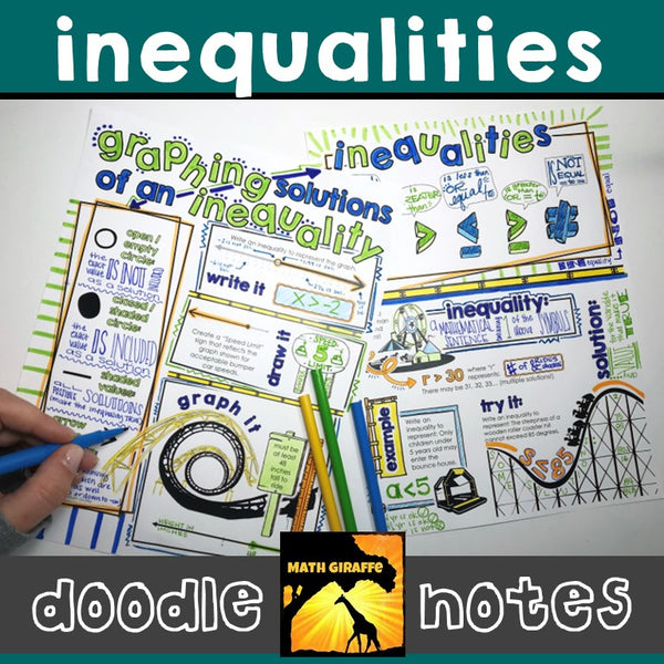 Inequalities Doodle Notes graphing math activity