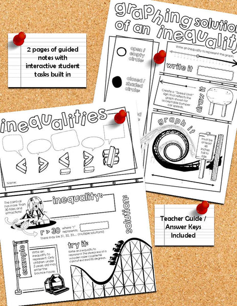 inequalities doodle notes