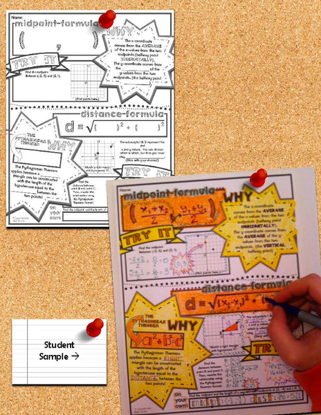 Midpoint Formula & Distance Formula Doodle Notes