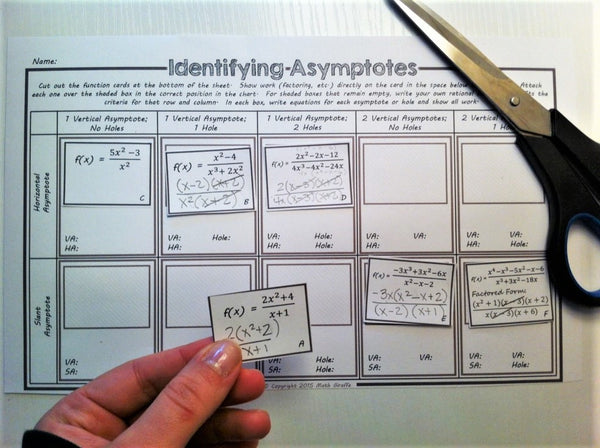 Identifying Asymptotes Activity