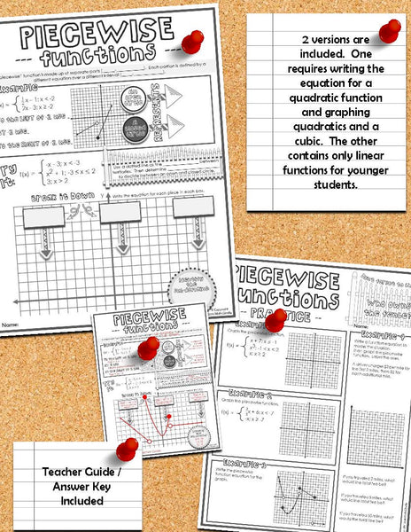 Piecewise Functions Doodle Notes