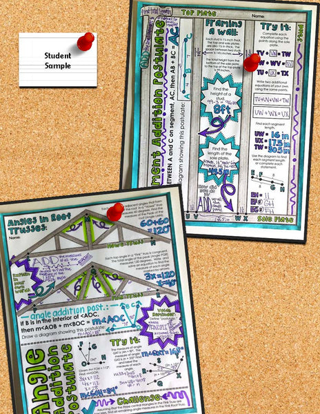 Segment & Angle Addition Postulates Doodle Notes