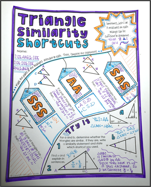 Similar Triangles Doodle Notes