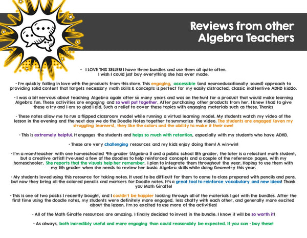 Algebra 1 Super Bundle