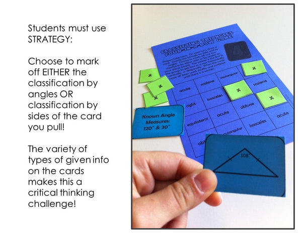 Classifying Triangles Four-In-A-Row Game