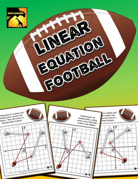 Linear Equations Football Game math