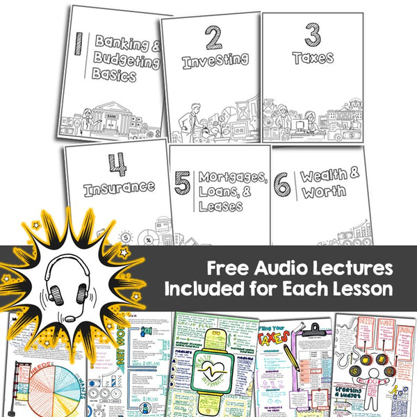 free audio lectures      Financial Literacy Doodle Note Book for Teens
