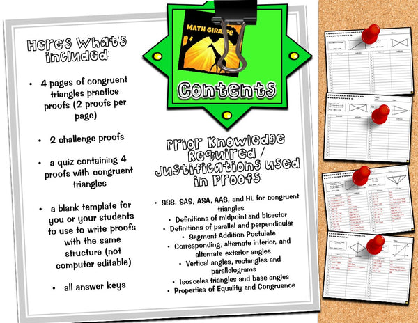 Geometry Proofs Practice Pack proofs