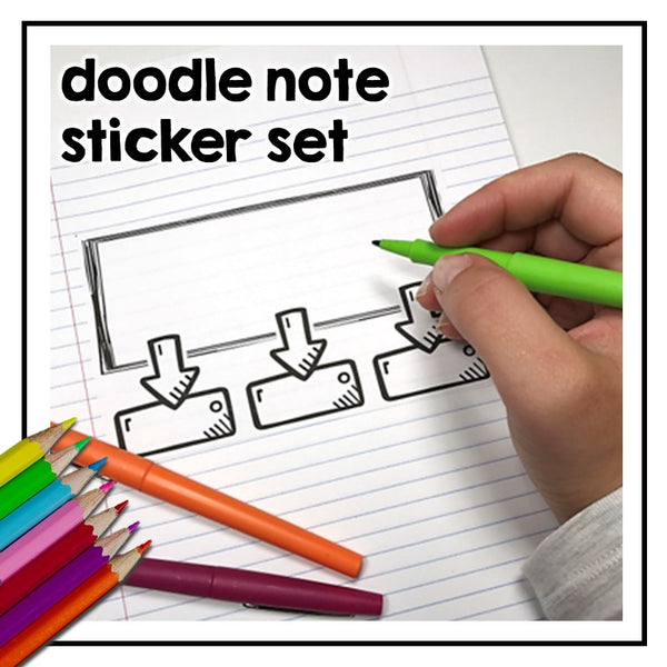 DIY Doodle Note Stickers Set