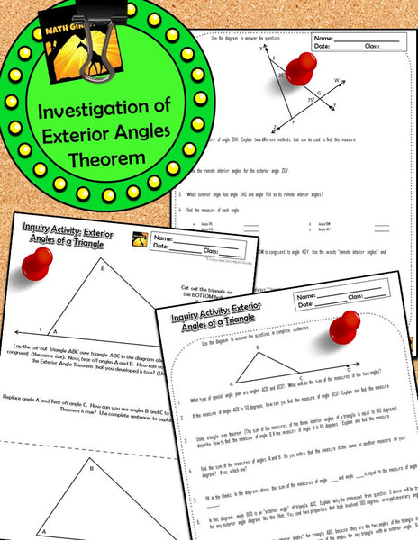Geometry Discovery Activities triangle exterior angles