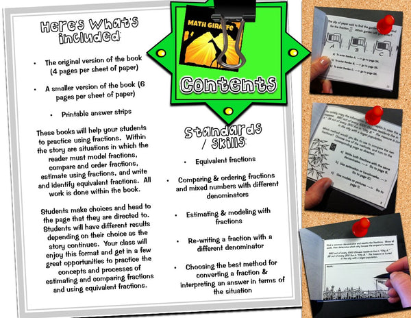 Fractions: "Choose Your Own Journey" Book