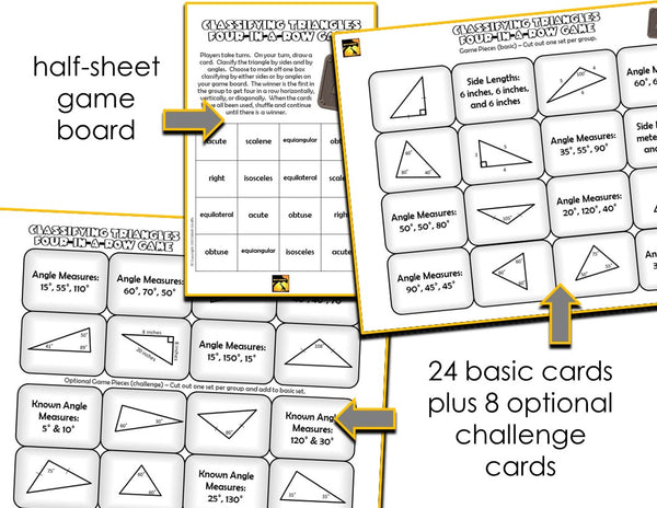 Classifying Triangles Four-In-A-Row Game