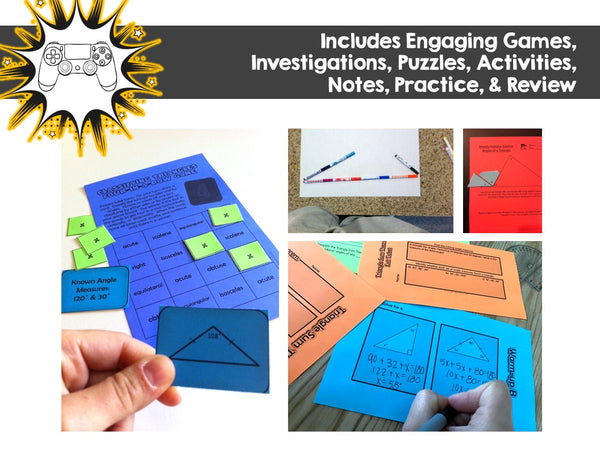 Triangles Activity Bundle: High School Geometry- Triangle Properties & Theorems