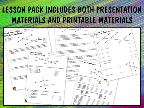 Geometry Discovery Activities triangle vertical angles