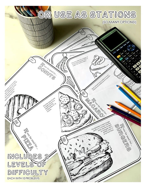 Delicious Pi Problems Booklet Stations Math Giraffe