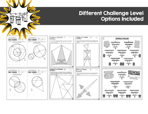 angle puzzles geometry theorems challenge