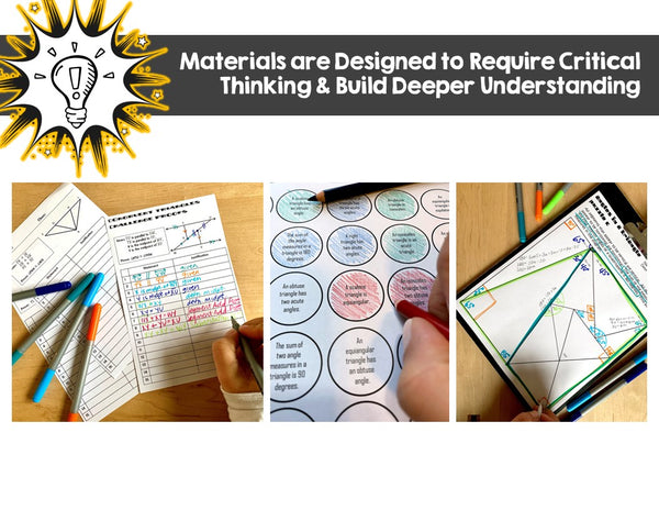 Triangles Activity Bundle: High School Geometry- Triangle Properties & Theorems