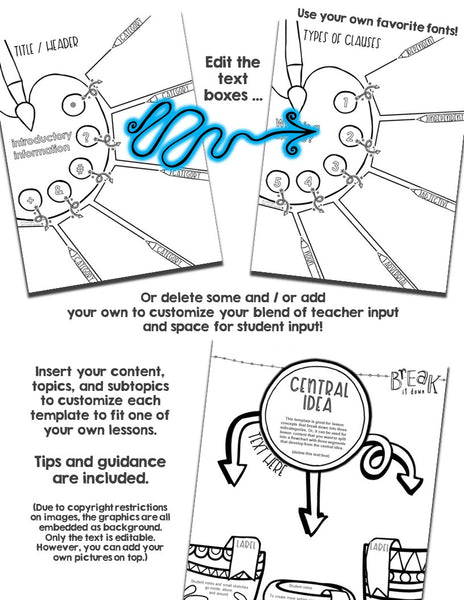 artistic doodle note templates