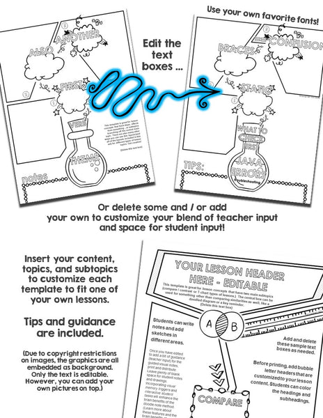 STEM Doodle Note TemplatesSTEM Doodle Note Templates