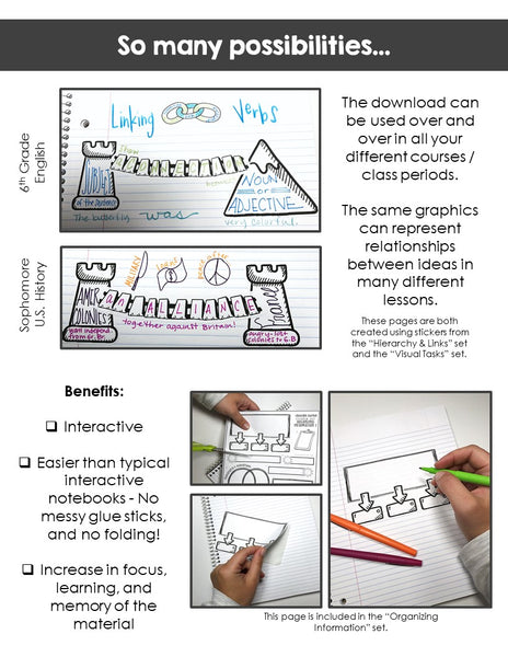 DIY Doodle Note Stickers Set