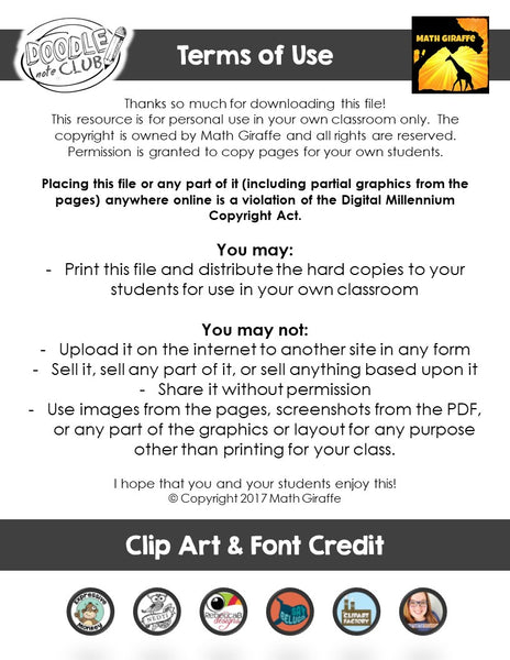 DIY Doodle Note Stickers Set