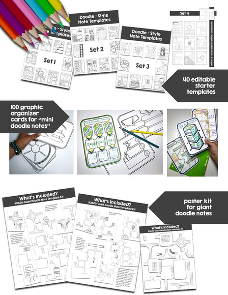 Variety of Doodle Note Templates Included