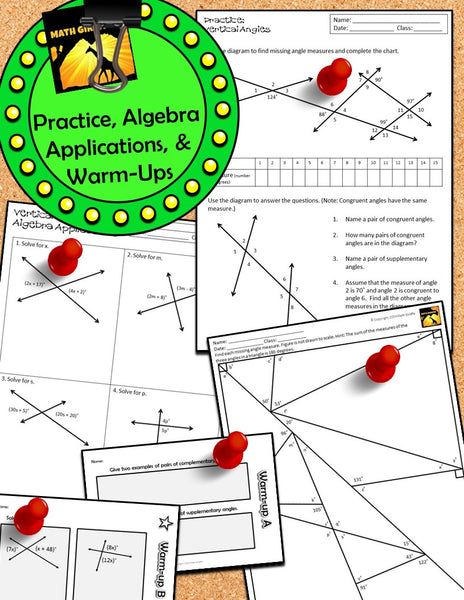 Geometry Discovery Activities triangle vertical angles
