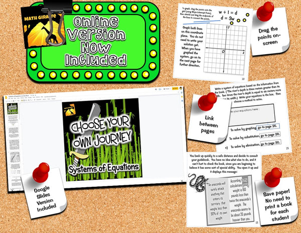 Systems of Equations: "Choose Your Own Journey" book