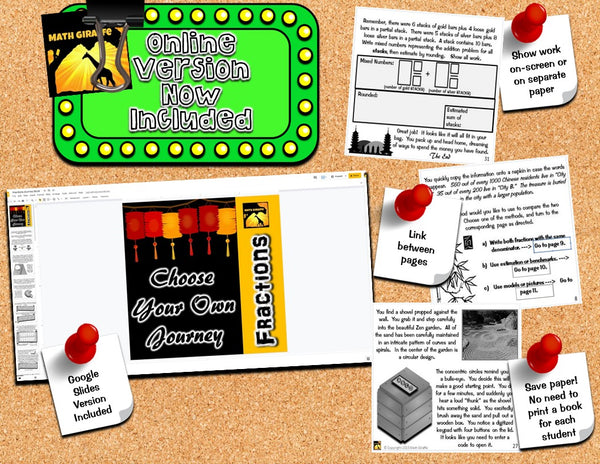 Fractions: "Choose Your Own Journey" Book