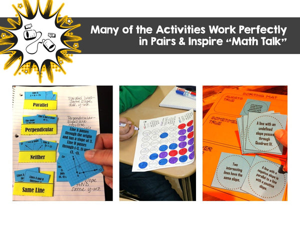 Linear Equations Bundle: Slope & Graphing | Activities, Games, Notes, & Puzzles