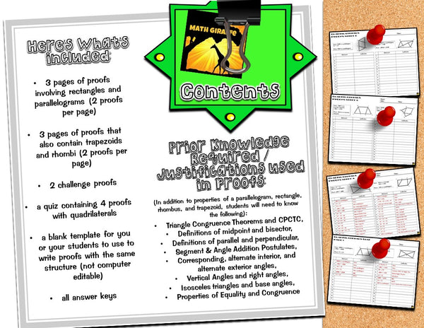 Geometry Proofs Practice Pack proofs