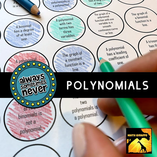 Critical thinking activity game algebra polynomials
