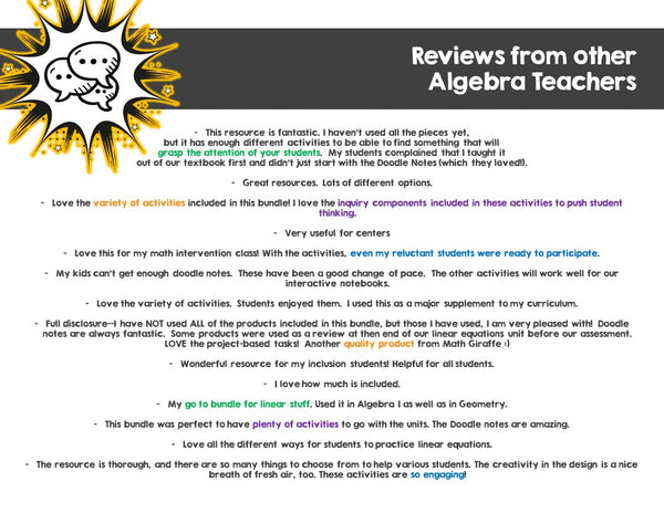 Linear Equations Bundle: Slope & Graphing | Activities, Games, Notes, & Puzzles