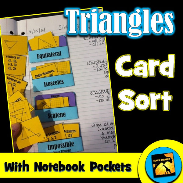 Triangles Card Sort high school geometry