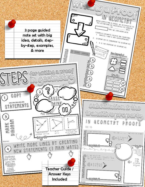 Writing a Proof - Doodle Notes