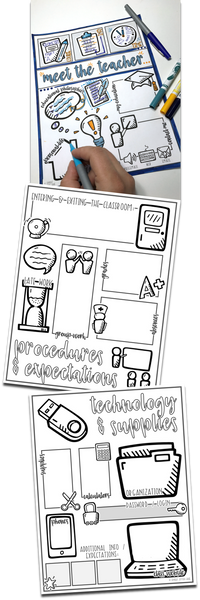 back to school doodle notes