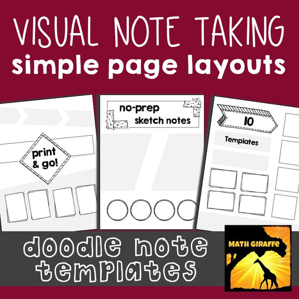 Doodle Note Templates Starter Pack simple visual note taking