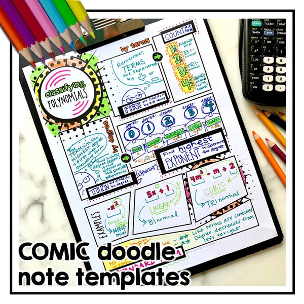 COMIC Doodle Note Template Set