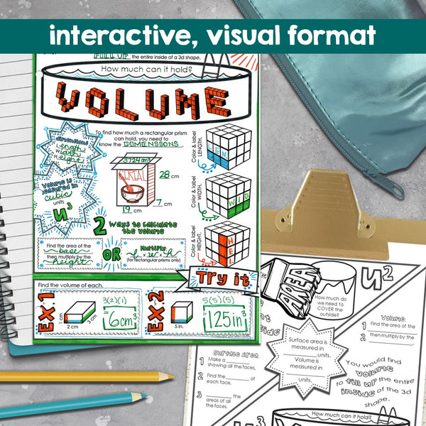 Volume and Surface Area Doodle Notes
