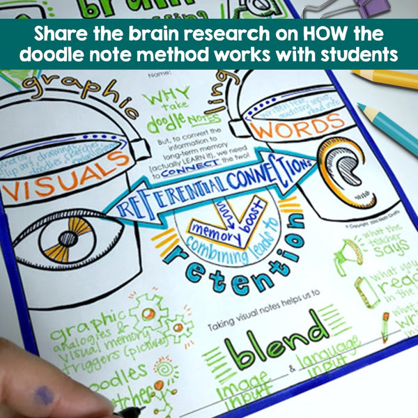 Free "Engage Your Brain" Doodle Notes