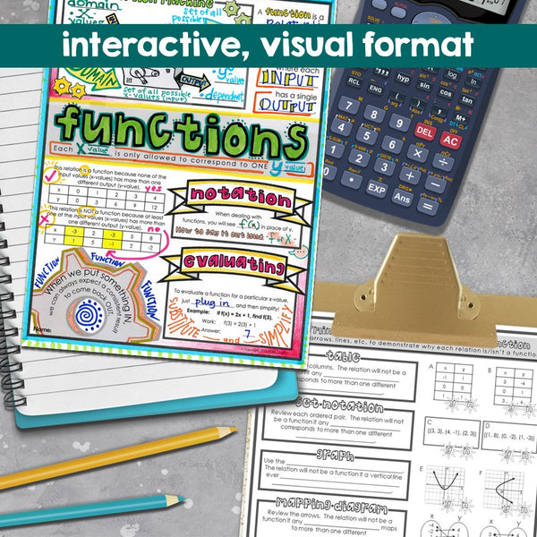 Functions Doodle Notes domain range
