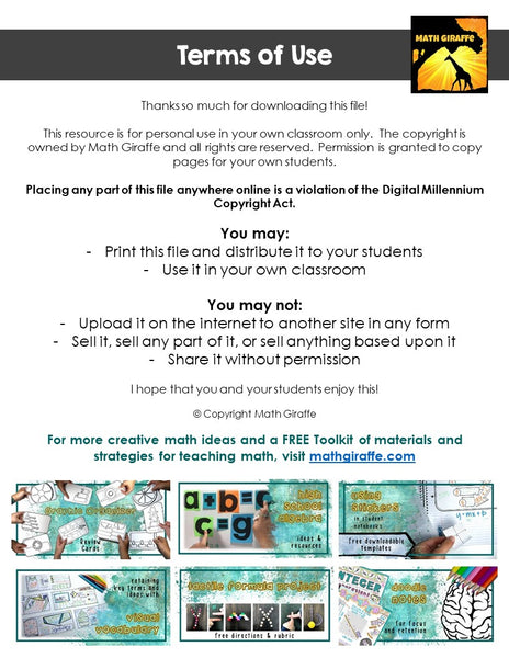 adding and subtracting Integers four in a row game